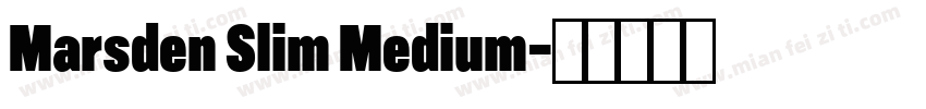 Marsden Slim Medium字体转换